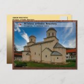 セルビアの修道院 – ミレシェヴァ正教会 シーズンポストカード (正面/裏面)