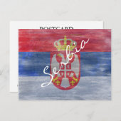 セルビアの動揺してなセルビアの旗 ポストカード (正面/裏面)