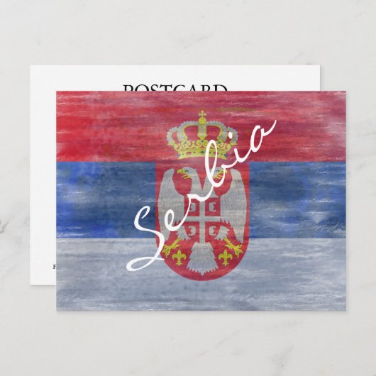 セルビアの動揺してなセルビアの旗 ポストカード (正面/裏面)