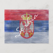 セルビアの動揺してなセルビアの旗 ポストカード (正面)