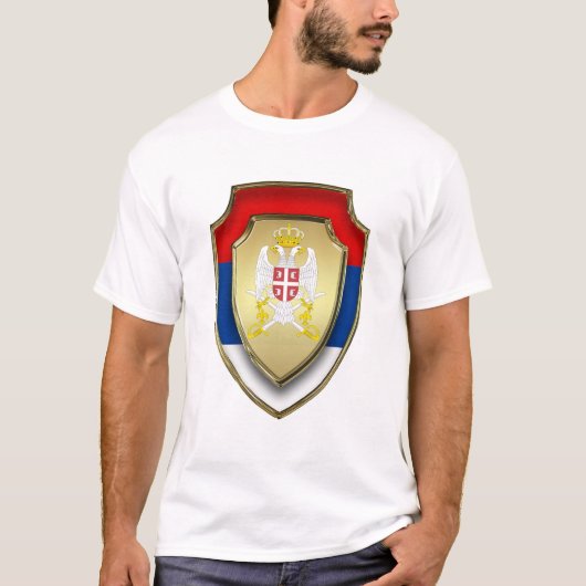セルビアの古代の盾 セルビアの紋章 2 Tシャツ (正面)