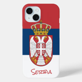 セルビアの国旗ケース、セルビアのファッション/スポーツiPhone iPhone 15ケース