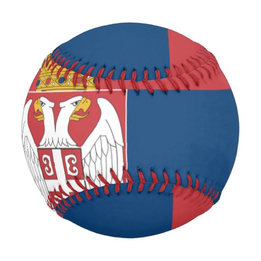セルビアの国旗ベースボール 野球ボール (正面)