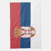 セルビアの国旗 キッチンタオル (縦)