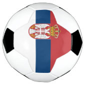 セルビアの国旗 サッカーボール (回転)