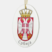 セルビアの国旗 セラミックオーナメント (左)