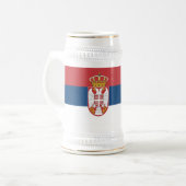 セルビアの国旗 ビールジョッキ (正面左)