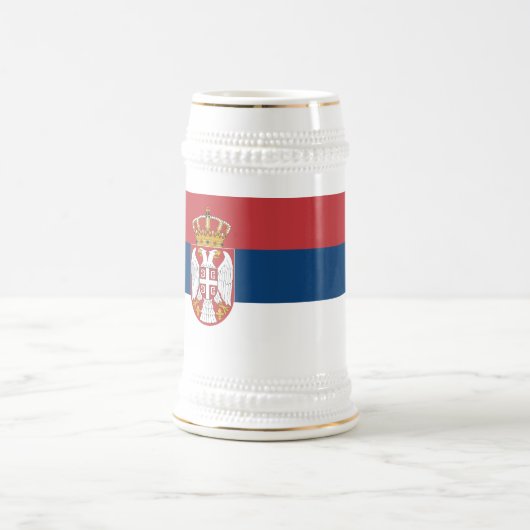 セルビアの国旗 ビールジョッキ (中央)