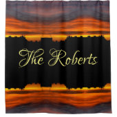 セルビアの夕日の屋上をパーソナライズ シャワーカーテン (正面)