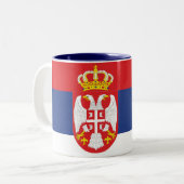 セルビアの旗のマグ ツートーンマグカップ (正面左)