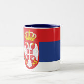セルビアの旗のマグ ツートーンマグカップ (中央)