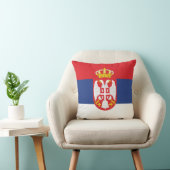 セルビアの旗の枕 クッション (椅子)