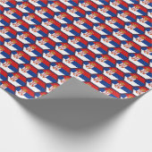 セルビアの旗の蜜蜂の巣の包装紙 ラッピングペーパー (角)