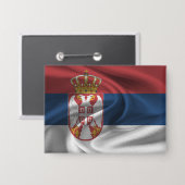 セルビアの旗ボタン 缶バッジ (正面/裏面)