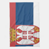セルビアの旗 キッチンタオル (縦)
