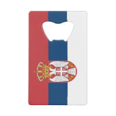 セルビアの旗 クレジットカード栓抜き (正面)