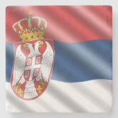 セルビアの旗 ストーンコースター (正面)
