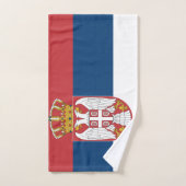 セルビアの旗 バスタオルセット (ハンドタオル)