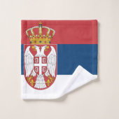 セルビアの旗 バスタオルセット (ウォッシュタオル)