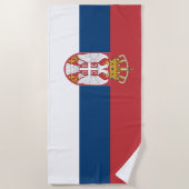 セルビアの旗 ビーチタオル (正面)