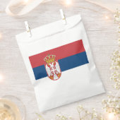 セルビアの旗 フェイバーバッグ (クリップ留めされた状態)