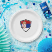 セルビアの盾旗紙プレート ペーパープレート (パーティー)