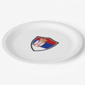 セルビアの盾旗紙プレート ペーパープレート (アングル)