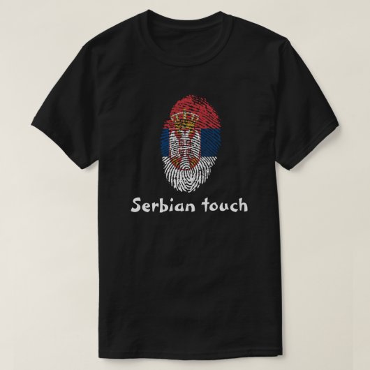 セルビアのtouch指紋認証フラグ tシャツ (デザイン正面)