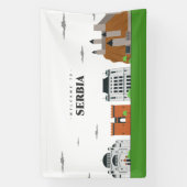 セルビアへようこそ 横断幕 (縦)