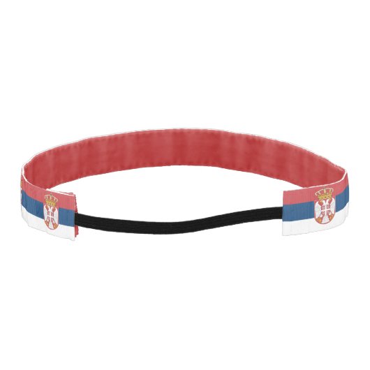セルビアスリップまたは滑ること国旗を持つノンヘッドバンド アスレチックヘッドバンド (裏面)