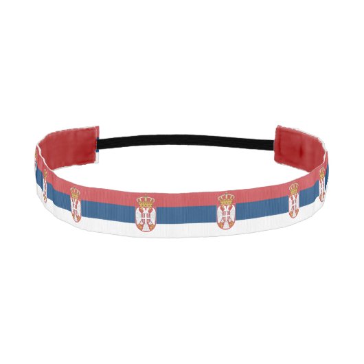 セルビアスリップまたは滑ること国旗を持つノンヘッドバンド アスレチックヘッドバンド (正面)