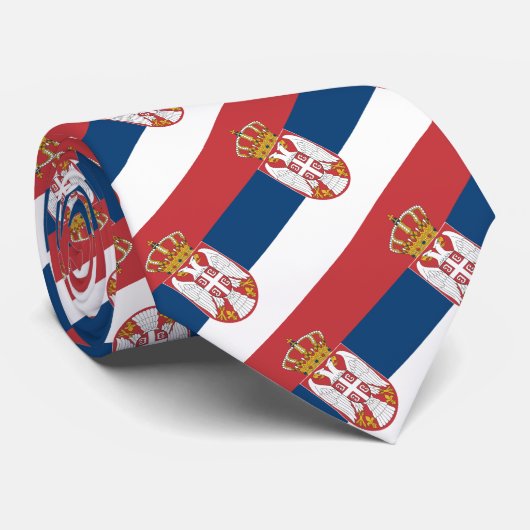 セルビアネクタイ、ファッションセルビア国旗のビジネス ネクタイ (ロール)