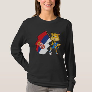 セルビアファンの猫 Tシャツ