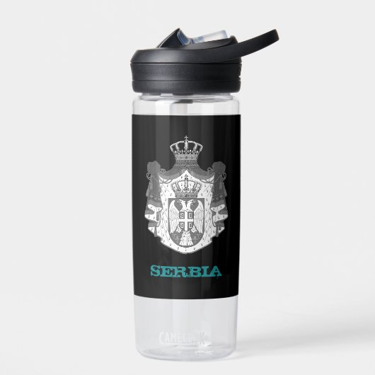 セルビアフィットネスとセルビアの紋章 ウォーターボトル (左面)