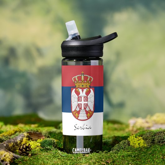 セルビアボトル愛国心のあるセルビア国旗 ウォーターボトル (アウトドア)