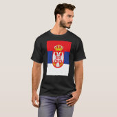 セルビアレトロヴィンテージ国旗セルビア Tシャツ (正面フル)