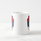 セルビア中世の盾セルビアの新しい武器のコート コーヒーマグカップ (中央)