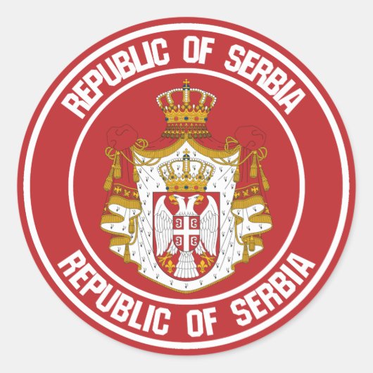 セルビア丸エンブレム ラウンドシール (正面)