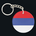 セルビア共和国旗 キーホルダー<br><div class="desc">セルビア共和国の愛国旗</div>