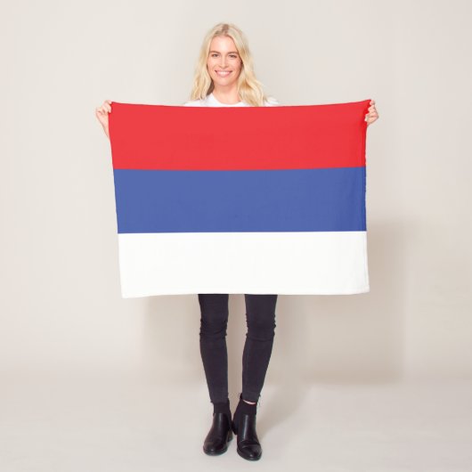 セルビア共和国旗 フリースブランケット (インサイチュ)