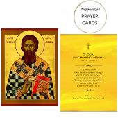セルビア初の大司教、セント・サバ祈りの言葉・カード プレイスカード