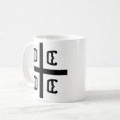 セルビア十字 コーヒーマグカップ (正面左)