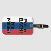 セルビア国おもしろい旗 ラゲッジタグ (正面横)