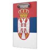 セルビア国旗が貼られた愛国的なクリップボード クリップボード (左)