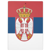 セルビア国旗が貼られた愛国的なクリップボード クリップボード (裏面)