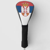 セルビア国旗とゴルフセルビアのスポーツカバー/クラブ ゴルフヘッドカバー (正面)