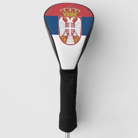 セルビア国旗とゴルフセルビアのスポーツカバー/クラブ ゴルフヘッドカバー (正面)
