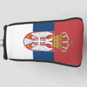 セルビア国旗とゴルフセルビアのスポーツカバー/クラブ ゴルフヘッドカバー (正面)