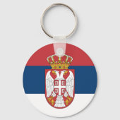 セルビア国旗とセルビアの休日、旅行/スポーツ キーホルダー (裏面)