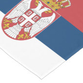 セルビア国旗とセルビアファッションホーム/スポーツファン ショートテーブルランナー (コーナー)